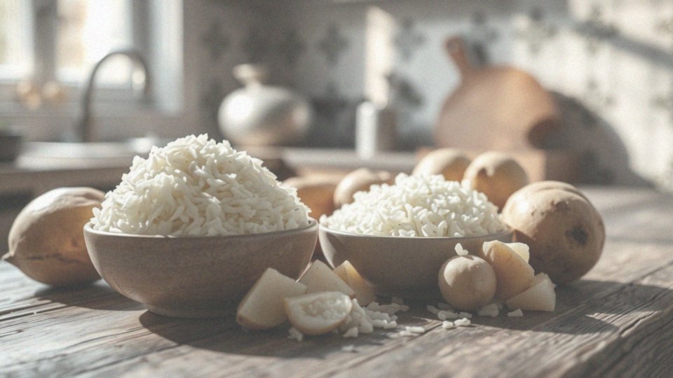 Jakie są kalorie w 100 g ryżu i ziemniaków?